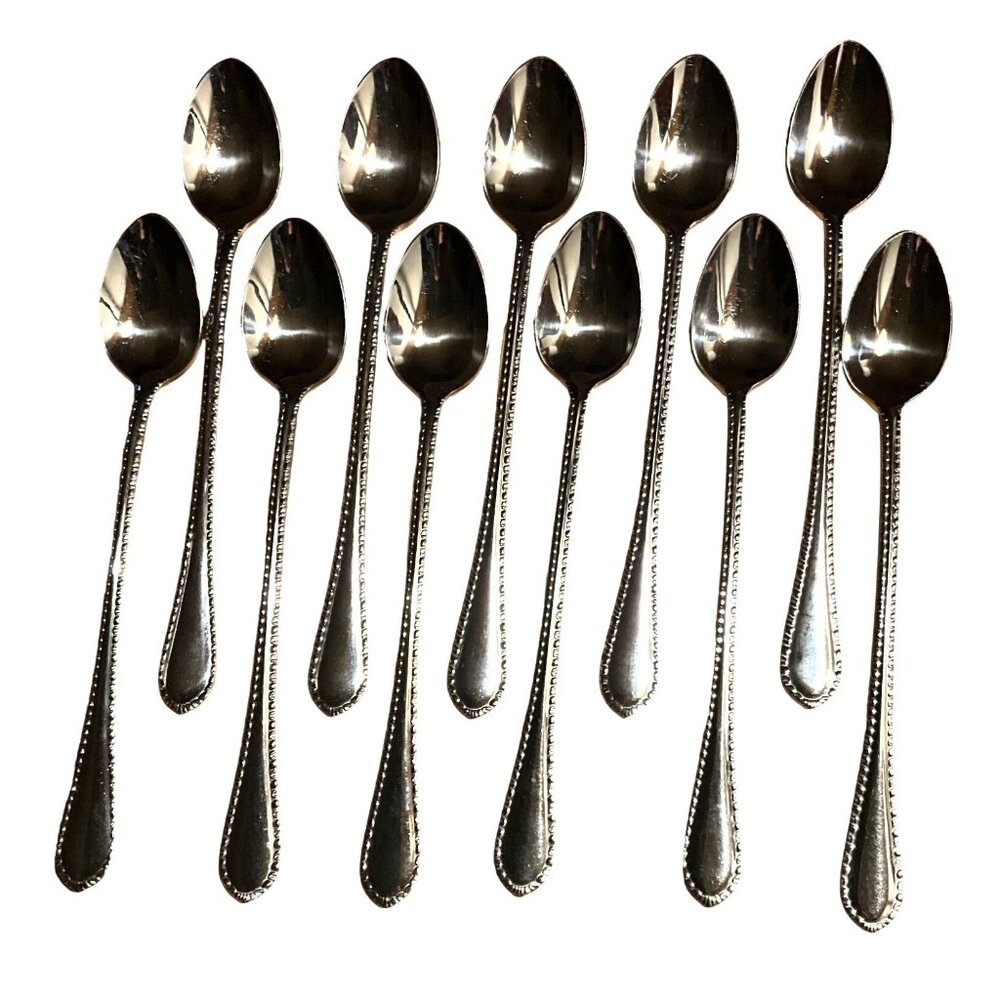 Reed & Barton RDS223 Stainless Set of 11 Iced Tea Spoons